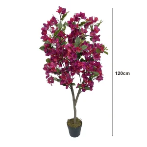 4FT Artificial Bougainvillea Tree Green Plant With Bendable Branches And Stems
